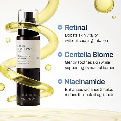 MEDITHERAPY Retinal Skin Booster Serum 5.07 fl oz | Retinaldehyde, Niacinamide, Cica | Korean Hydrating Face & Body Serum for Dull, Uneven Skin, All Skin Types, K-Beauty thumbnail 3