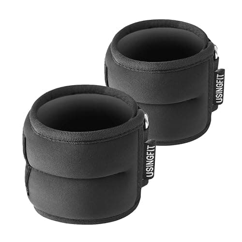 USINGFIT Ankle Weights Set for Men Wrist Weights for Women 2 * 0.5Kg / 2 * 1Kg / 2 * 1.5Kg / 2 * 2Kg Hand Leg Weight for Kids Sandbags Gym Fitness Running Walking Strength Training Equipment - Image 1