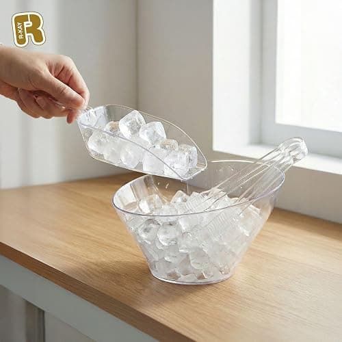 12 Combo Pack, 6 Clear Small Serving Tongs And 6 Clear Plastic Scoops For Candy Buffet Containers Set - Premium Mini Plastic Tongs For Ice, Candies And Candy Scoops For Candy Buffet thumbnail 2