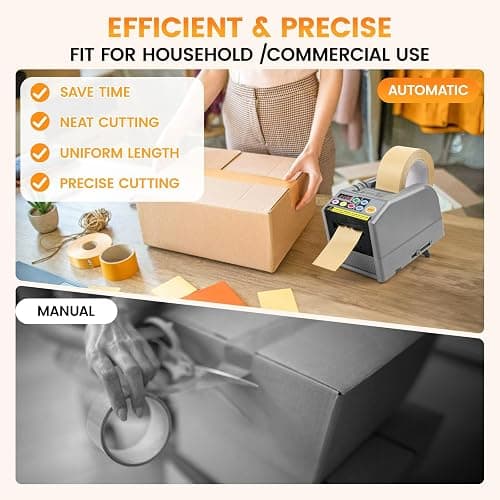 Ribbon Cutting Machine, Automatic Tape Dispenser, 999mm Precision Cut, Ideal for Shipping, Schools, Restaurants, Business & Home thumbnail 5