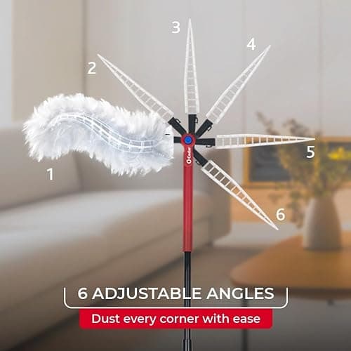 O-Cedar Flex & Catch Heavy Duty Dusting Kit with 15 Disposable Duster Refills | New & Improved Model | Extendable 3 Ft Handle with Stay-On Duster Hook | Traps 3X More Dust Than Feather Dusters thumbnail 7
