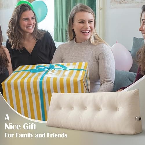 UUluhao Triangular Headboard Pillow Twin Dorm Bed Bolster Cushion Headboard Wedge Pillows Aqua Green,39 * 4.7 * 15.7in Large Wedge Cushions for Sitting in Bed thumbnail 8