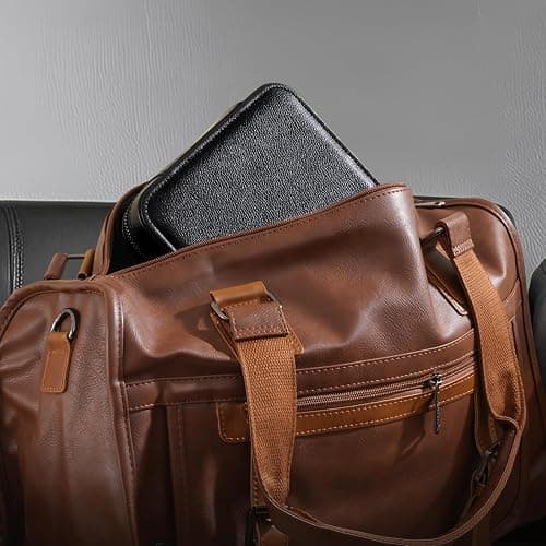 ProCase Travel Watch Case, 3 Slots Mens Jewelry Box -Black | PU Leather Storage Case for Watches, Cufflinks and Accessories, Zippered Carrying Organizer Bag for Man thumbnail 4
