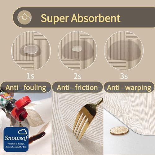 Snowsof Dish Drying Mat - Absorbent Countertop Mat for Coffee Maker, Dish Rack (12''16'') thumbnail 3