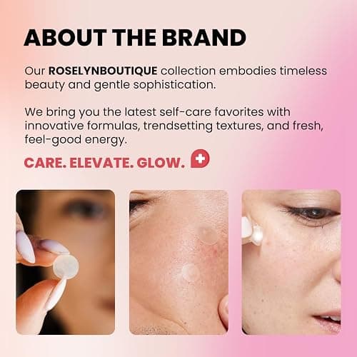 ROSELYNBOUTIQUE Pimple Patches - Hydrocolloid Spot Patches for Blemishes – 300 Clear Dots – Vegan & Cruelty-Free – Cosmetic Facial Skincare Product thumbnail 9