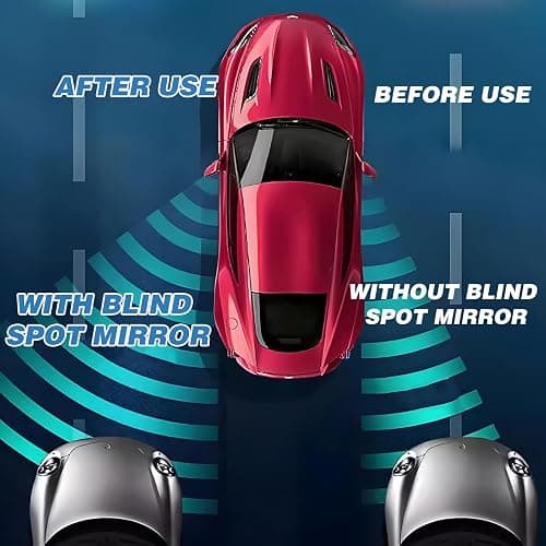 2Pcs Cars Heart Shaped Blind Spot Mirrors Car Side Mirror Blindspot Adjustabe Angle Removable Wide Angle Convex RearView Mirror for Enhanced Safety Universal Fit Stick, Car Accessories for Cars Suvs thumbnail 5
