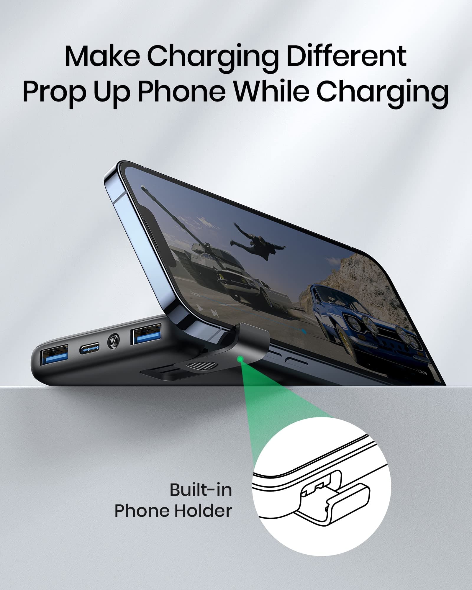 INIU 22.5W Power Bank, 10000mAh Slim USB C Portable Charger Fast Charging PD3.0 QC4.0, LED Display Battery Pack Portable for iPhone 14 13 12 11 X Pro Samsung S20 Google LG Xiaomi AirPods Switch iPad thumbnail 8