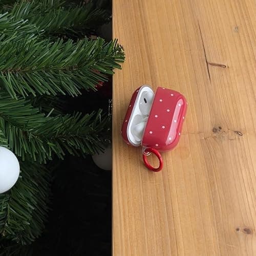 for AirPods Pro 3 Case (2025) with Lock,Cute Retro Red Polka Dot Pattern Vintage Trendy Christmas Protective Girly Cover for Airpod Pro 3 Genetation thumbnail 7