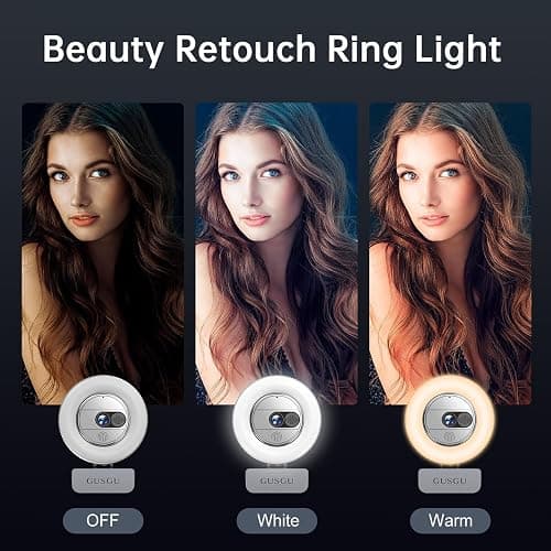 GUSGU G910 2K Quad HD Webcam for PC, with Microphone & Light & Privacy Cover, Web Camera for Desktop Computer/Laptop/MacBook, USB Streaming Camera thumbnail 3