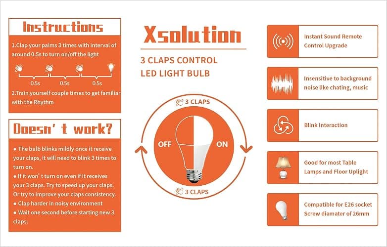 Lightbulbs that turn on and off just by clapping thumbnail 6
