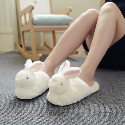 Millffy Women Cute Plush Animal Unicorn Slippers Bunny Rabbit Shoes Indoor Home Bedroom Slippers thumbnail 2