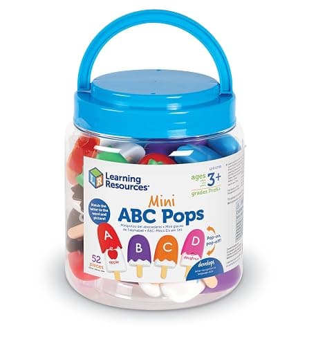 Learning Resources Mini ABC Pops – Alphabet Toys, ABC Puzzle, Phonics Games for Toddlers, Fine Motor Toys, Play Food Set, Preschool Activities, Sensory Bin Letters, Gifts for Kids thumbnail 3