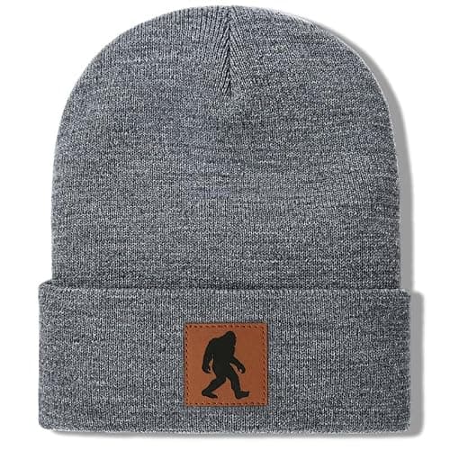 Pnkvnlo Bigfoot Beanie for Men - Sasquatch Hat Winter Knit Cuffed Beanie for Women - Bigfoot Gifts for Christmas & New Year - Image 1