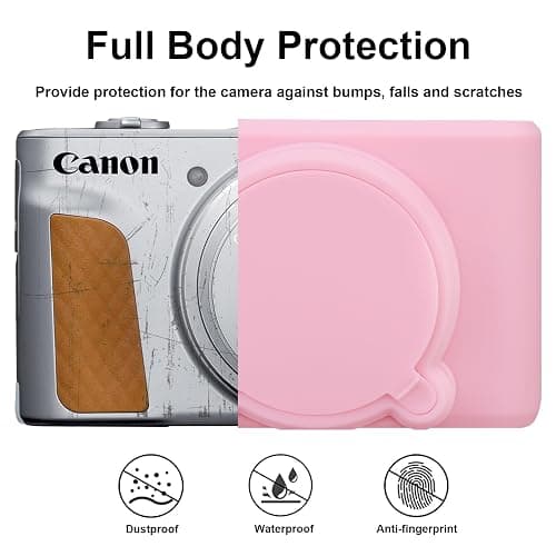 BOVKE Silicone Case for Canon PowerShot SX740 SX730 Digital Camera, Pink | SX740 HS Soft Protective Camera Skin Cover with Removable Lens Cover, Slim Fit Anti-Scratch, Precise Cutouts Enhanced Grip thumbnail 3