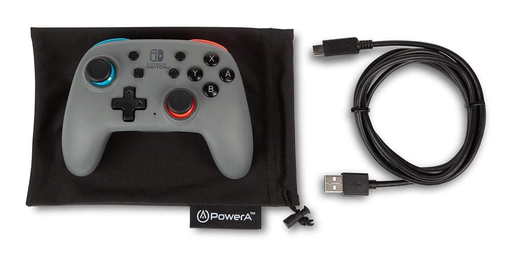 PowerA Nano Enhanced Wireless Controller for Nintendo Switch - Grey-Neon thumbnail 3