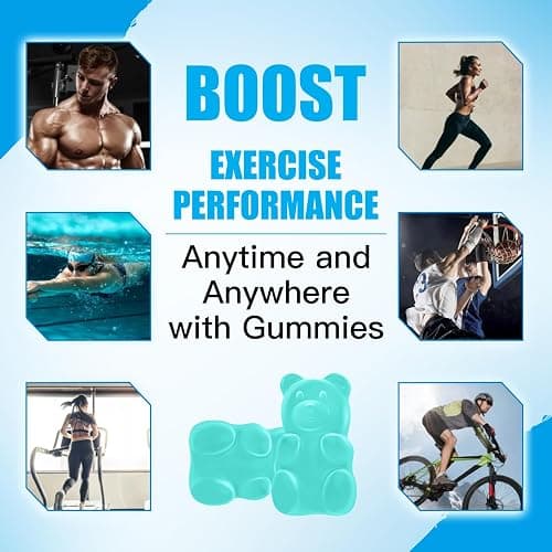 ElevateLife Creatine Monohydrate Gummies for Men & Women, Chewables Creatine Monohydrate for Muscle Strength, Muscle Builder, Energy Boost, Pre-Workout Supplement(90 Count)-Blueberry thumbnail 9