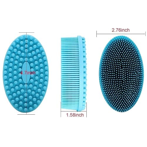 DNC Silicone Body Scrubber Exfoliating Bath Body Brush for Shower 2 Pack thumbnail 5