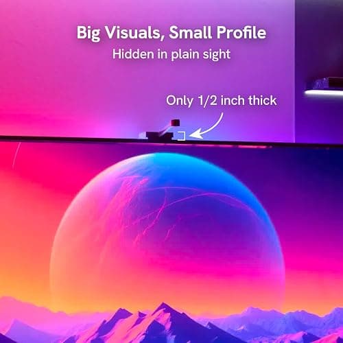Aura TV Backlight Sync to Screen for 55-65 Inch TV, Camera-Based TV LED Backlight, High Color Sync Accuracy, Voice and App Control, RGB LED Strip Light, Immersive TV Lights thumbnail 3