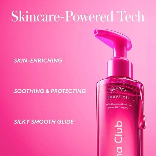 Athena Club Glossy Shave Oil for Women | Super Pink | 8 fl. oz. | Skincare Meets Shave | Luxuriously Smooth Skin | Sensitive-Skin Friendly | Silky Glide | Moisturizing Care thumbnail 6