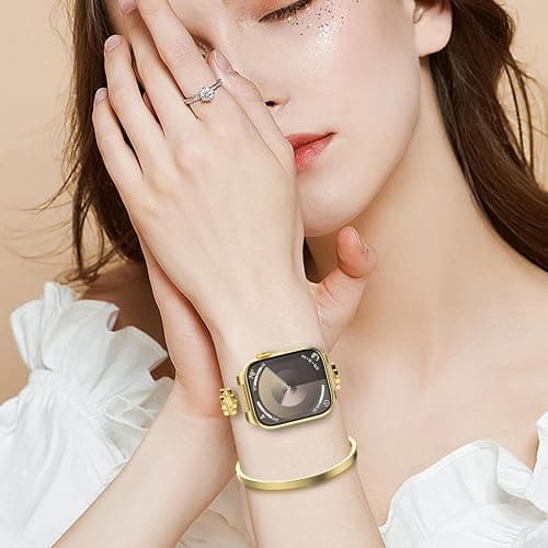 YMHML Lucky Clover Band Compatible for Apple Watch Bands for Women 40mm 41mm 42mm 44mm 45mm 46mm 49mm 38mm, Adjustable Bracelet, Dressy Jewelry Metal Strap iWatch Series 11 10 9 8 7 6 5 4 3 SE Ultra thumbnail 6