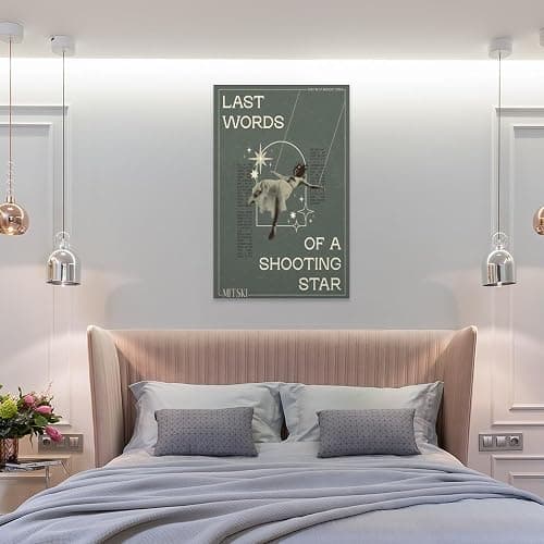 Superdiao Mitski Poster Last Words Of A Shooting Star Mitski Poster Canvas Wall Art Room Aesthetics HD Modern Decorative Painting For Teens Bedroom Liveroom Dorm Deco 16x24inch(40x60cm), Frame-style thumbnail 8