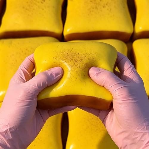Slow Rising Simulated Stress-Relief Toy, Soft PU Sensory Fidget Toy (1, 4.1inch-Yellow) thumbnail 4