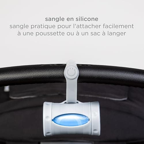 Ubbi Retractable On the Go Bag Dispenser for Travel, Diaper Bag Accessory Must Have for Newborn, Helpful Item, Baby Gift, Lavender Scented, Gray thumbnail 3