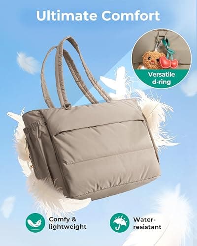 BAGSMART Women's Gym Duffel Bag for Yoga Mat, 22L with Wet Pocket | 22L Capacity, Wet Pocket, Yoga Tennis Badminton, Trolley Sleeve, Ryanair EasyJet Underseat & Carry-On Compliant thumbnail 5