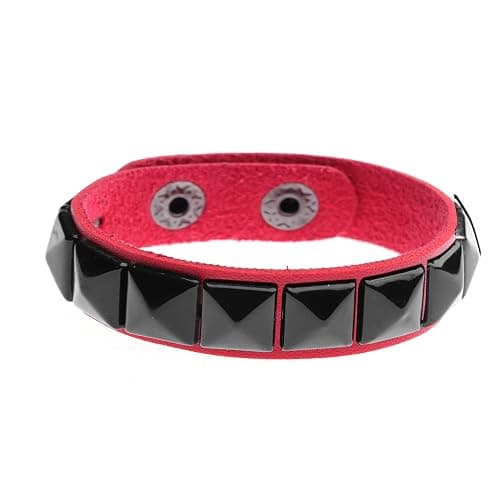 Eigso Leather Punk Rock Cuff Bracelets for Men Women Retro Vintage Chain 80s Wristband Set for Man Woman thumbnail 4