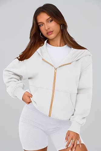 PRETTYGARDEN Hoodies for Women Sweatshirt Zip Up Hoodie Fall Fashion 2025 Trendy Long Sleeve Jackets Winter Clothing Outfits thumbnail 3