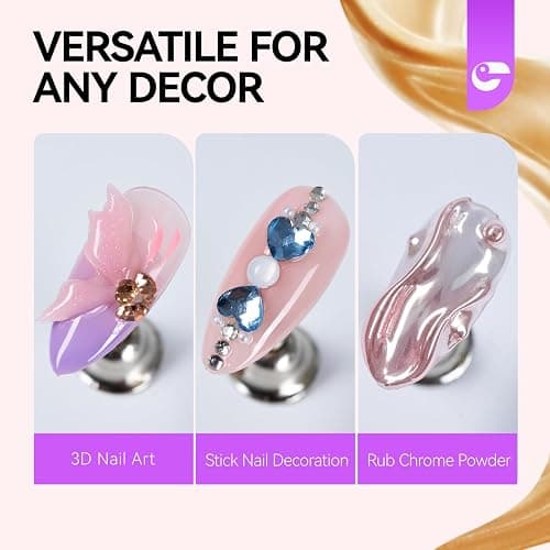 Gelike ec 3D Sculpture Nail Gel - Pink Multifunctional Rhinestone Nail Gel 3D Gel Nail Art for Nail Charms Nail Design Sculpting Nail Decoration Manicure Nail Modeling DIY at home thumbnail 2