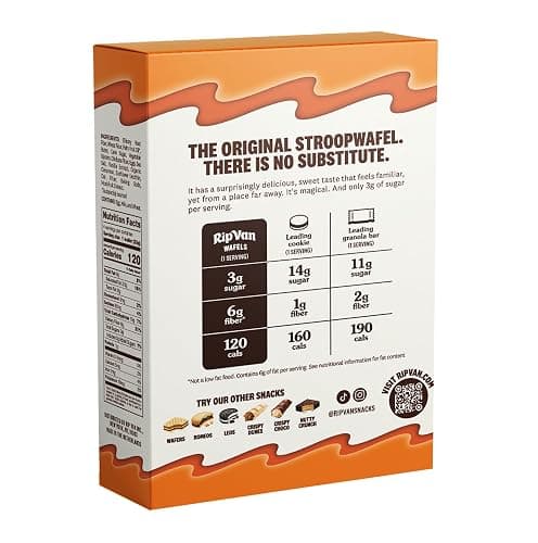 RIP VAN WAFELS Dutch Caramel & Vanilla Wafel Cookies, 4.64 OZ thumbnail 3