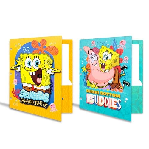 Spongebob Squarepants Spongebob School Supplies Set - Bundle with 2 Spiral Notebooks, 2 Portfolio Folders, Stickers, More School Supplies Set for Boys, Girls, Kids thumbnail 2