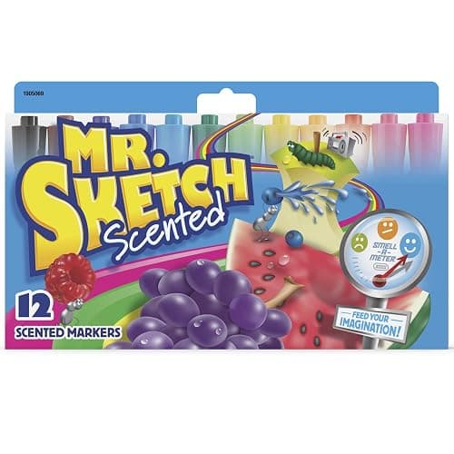 Mr. Sketch Scented Markers, Chisel Tip, Assorted Colors, 12 Count thumbnail 4