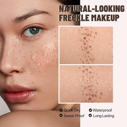 Pudaier Freckle Stamp - Waterproof Faux Freckle Pen, Natural-Looking Lifelike Freckle Makeup, 5-Point Quick Dry Long-Lasting Magic Fake Freckles Marker for Sunkissed Makeup (#3-Coffee) thumbnail 3