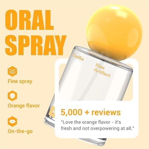 CEELIKE Oral Spray – Fresh Breath, Dual Cooling Experience & Convenient On-The-Go Design – Perfect for Freshening Breath Anywhere, Anytime (Orange, 1 Count) thumbnail 4