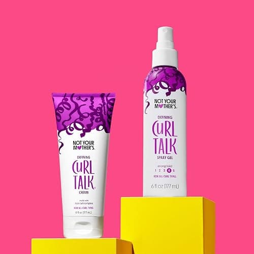 Not Your Mother's Curl Talk Curl Defining Spray Gel and Curl Defining Cream | 6 fl oz Each - Formulated with Rice Curl Complex - For All Curly Hair Types - Citrus Jasmine Scent thumbnail 8