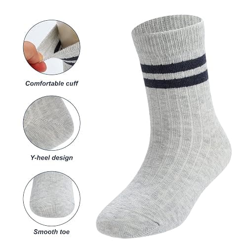 HUMAN FEELINGS Boys Socks,Athletic Socks for boy 4-12 Years,Pack of 5 Pairs Dress socks thumbnail 4