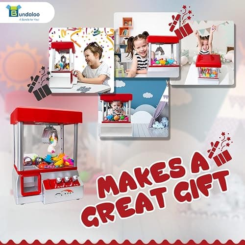 Bundaloo Claw Machine Arcade Game with Sound, Cool Fun Mini Candy Grabber Prize Dispenser Vending Toy for Kids, Boys & Girls thumbnail 8
