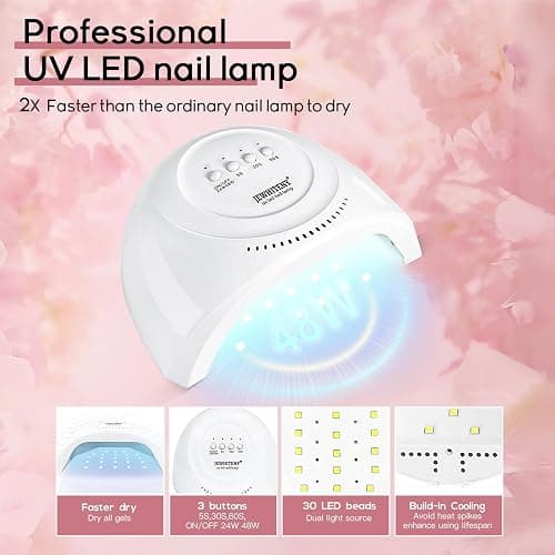 JEWHITENY 14 Colors Poly Extension Gel Nail Kit With U V Lamp Nude Pink White Brown All In One Poly Gel Starter Kit With Base Top Coat Manicure Salon Frence Nail Art DIY thumbnail 4
