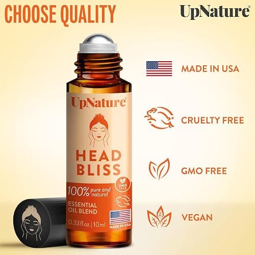 UpNature Head Bliss Essential Oil Roll On – Soothing Migraine and Head Tension Comfort with Instant Cooling Effect – Nurse Essentials Gifts thumbnail 7
