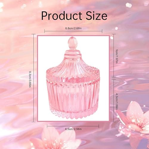 Monomer Dish for Acrylic Liquid, Large Dappen Dish with Lid, 3 oz, Pink | Acetone Cups for Nails, Glass Cup for Monomer liquid, Acrylic Nail Brush Cleaner Holder, Nail Brush Dish, CORFULRA, thumbnail 4