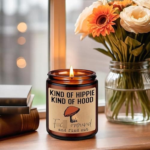 “Kind of hippie kind of hood” lavender candle thumbnail 7
