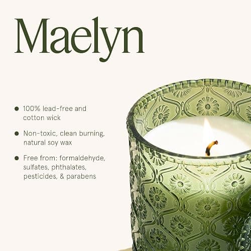 LA Jolie Muse Pomegranat Pine Scented Candle, Holiday Candle Gifts, Candles for Home Scented, 40 Hours Burn Time thumbnail 6