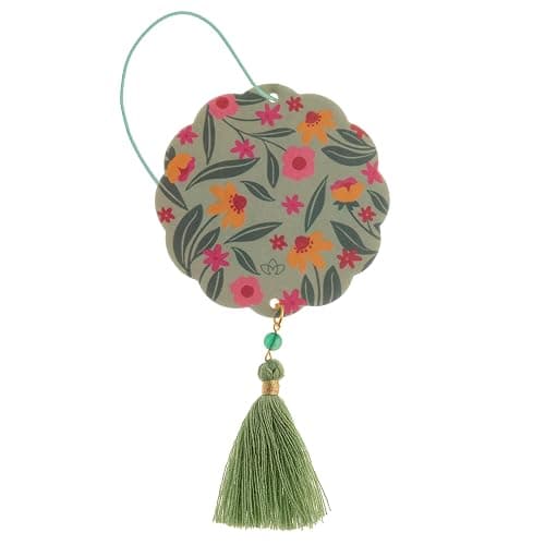 Karma, Essential Oil Air Freshener for Cars Set of 2, Home & Office - Colorful Decorative Hanging Air Freshener with Tassel, Buttercup Vanilla Scented thumbnail 3