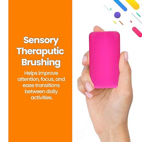 Wilbarger Method Therapy Sensory Brush Occupational & Therapressure Brush for Calming, Stimulating, and Sensory Brushing – Use as Part of The Wilbarger Brushing Protocol, Colored, 6 Count (Pack of 1) thumbnail 7