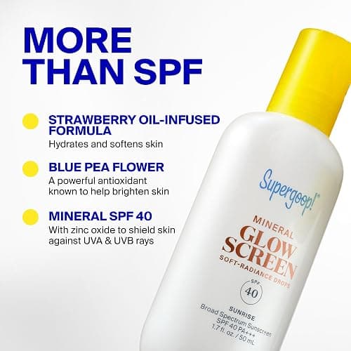 Supergoop! Glowscreen Soft-Radiance Drops Mineral SPF 40-1.7 fl oz - Visibly Illuminates, Smooths, Evens Skin & Blurs Pores Instantly - All Skin Types thumbnail 9