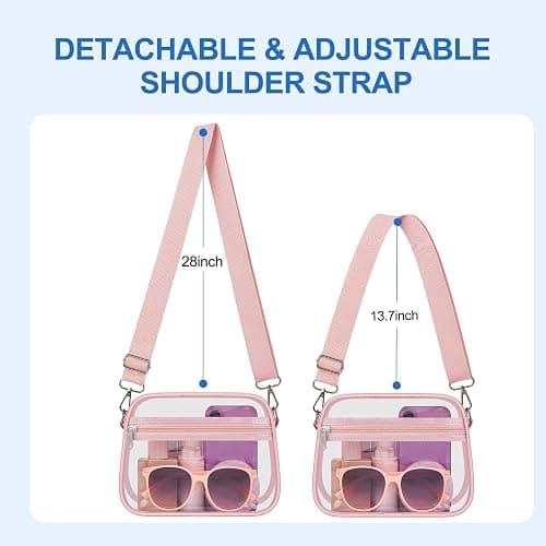 COK Clear Bag for Stadium Events Crossbody Bags for Women and Men | Transparent Purse with Adjustable Strap for Concerts Festivals Game Day thumbnail 3