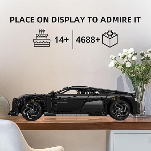 Mould King 13163 Technik Super Sports Car Building Blocks, 4688 Pieces Technology Truck Model with Motors, Remote Controlled Car Building Blocks thumbnail 6