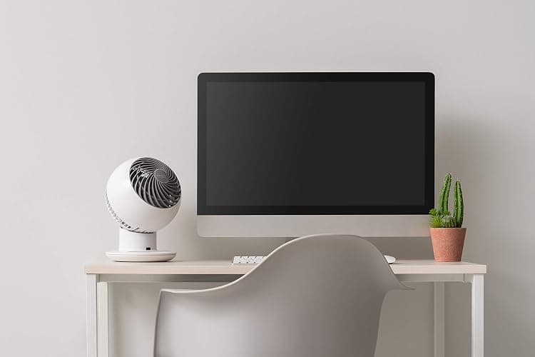 IRIS USA WOOZOO Fan with Remote, Oscillating, Desk, Table Air Circulator, Globe Fan, 5 Speeds, 82ft Max Air Distance, 90° Adjustable Tilt, 30 db Low Noise, New 2023 Model - 5 Speed Fan - White thumbnail 9